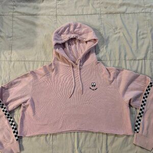 VANS Off the Wall Pink Oversized Sweater Hoodie Sweatshirt 1/2 Top Womans M / L
